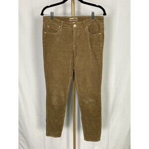 Kut From The Kloth Sz 6 Corduroy Pants Tan Diana Straight Leg Classic Hipster